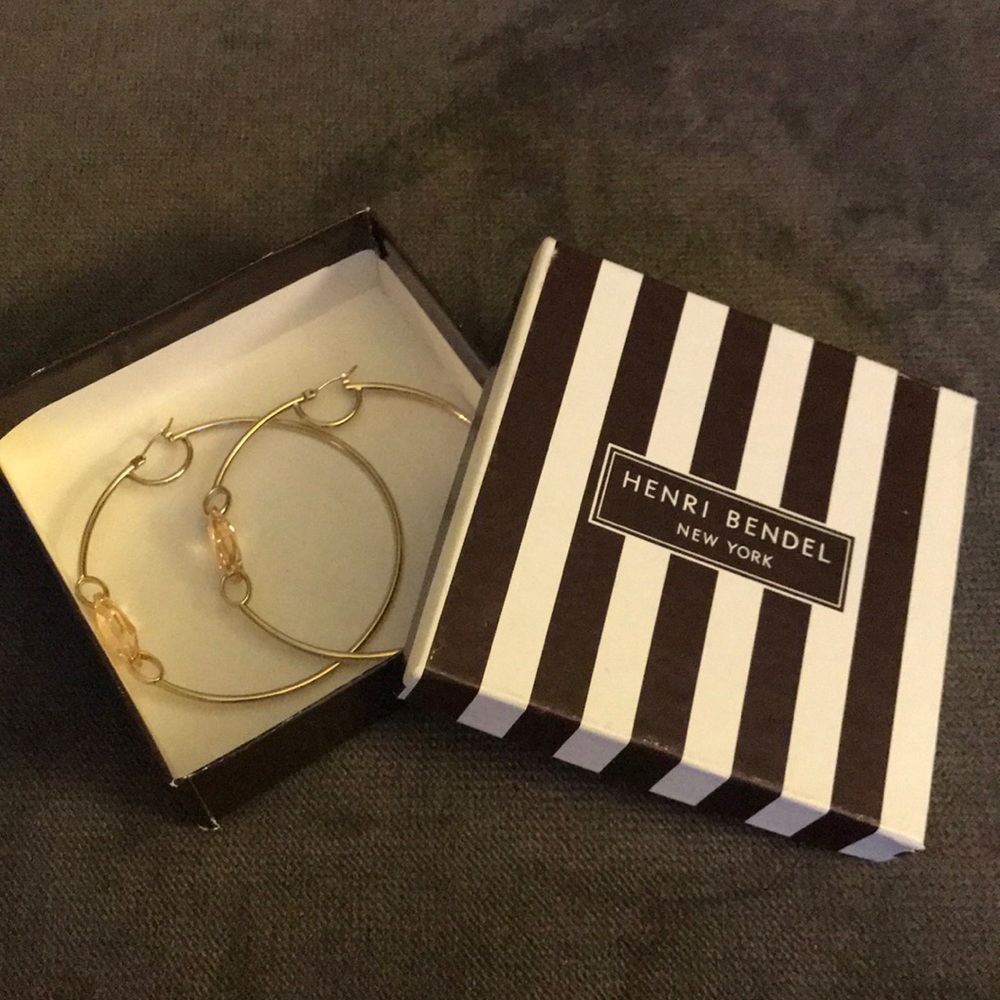Henri Bendel Hoop Earrings w/ Swarovski